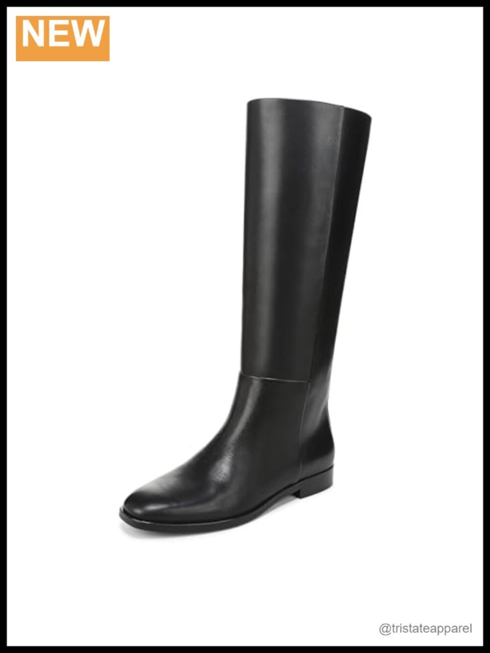 Women's Knee High Wide Calf Riding Boots Leather Zip Closure